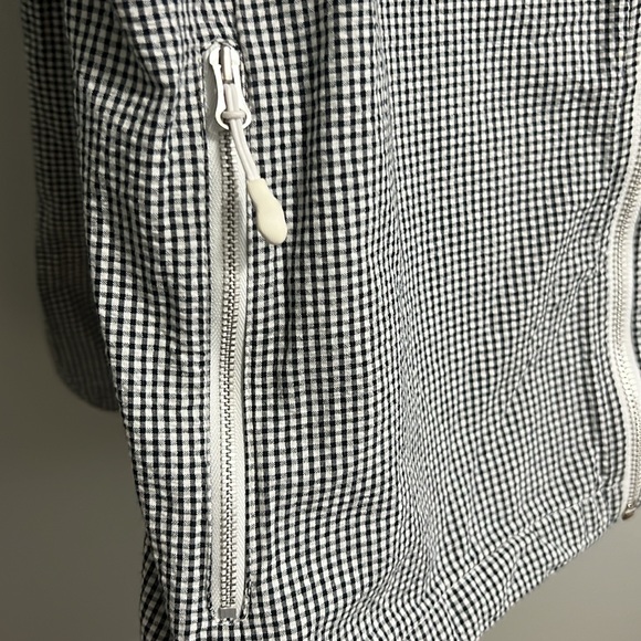 Vintage Nike Men's New Sptcas Firefly Seersucker Black White Zip-Up Jacket - Picture 6 of 14